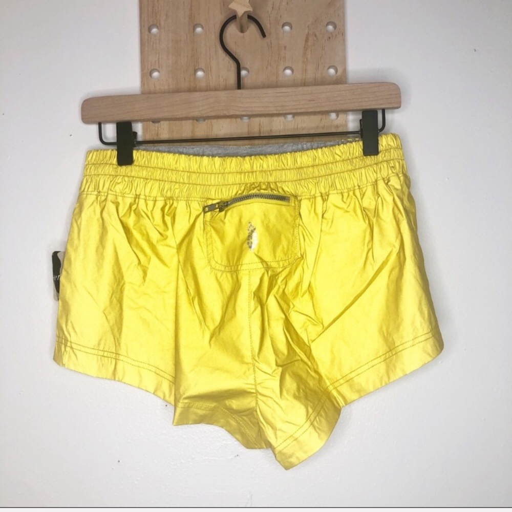 FREE PEOPLE MOONLIGHT GOLD REFLECTIVE SHORT - Picture 3 of 7